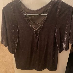 American Eagle, velvet dressy shirt